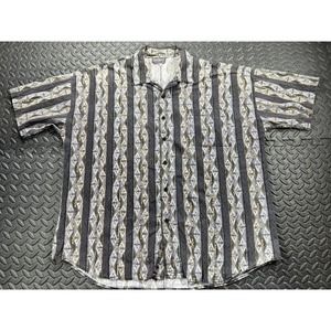 Triumph Motorcycles Shirt Adult Extra Large Gray Stripe Outdoor Casual Men's